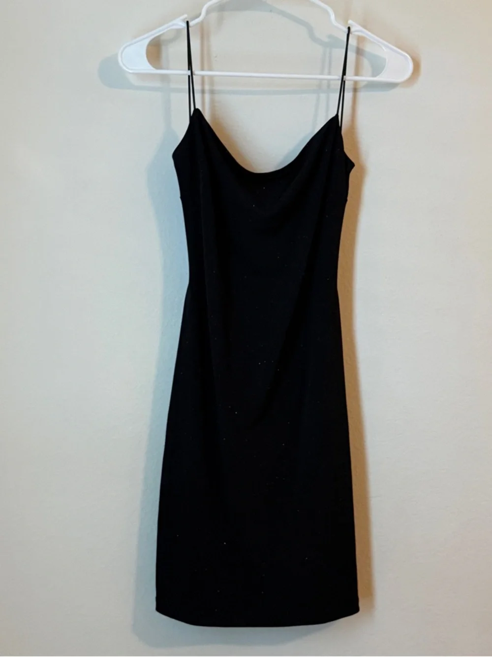 Windsor Glittery Black Spaghetti Strap Bodycon backless Dress - Picture 3 of 7